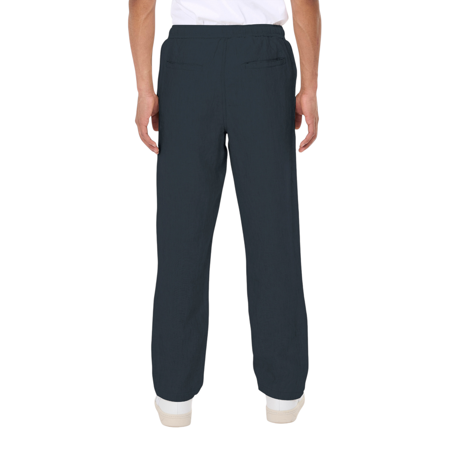 Knowledge Cotton Fig Loose Linen Pants Total Eclipse