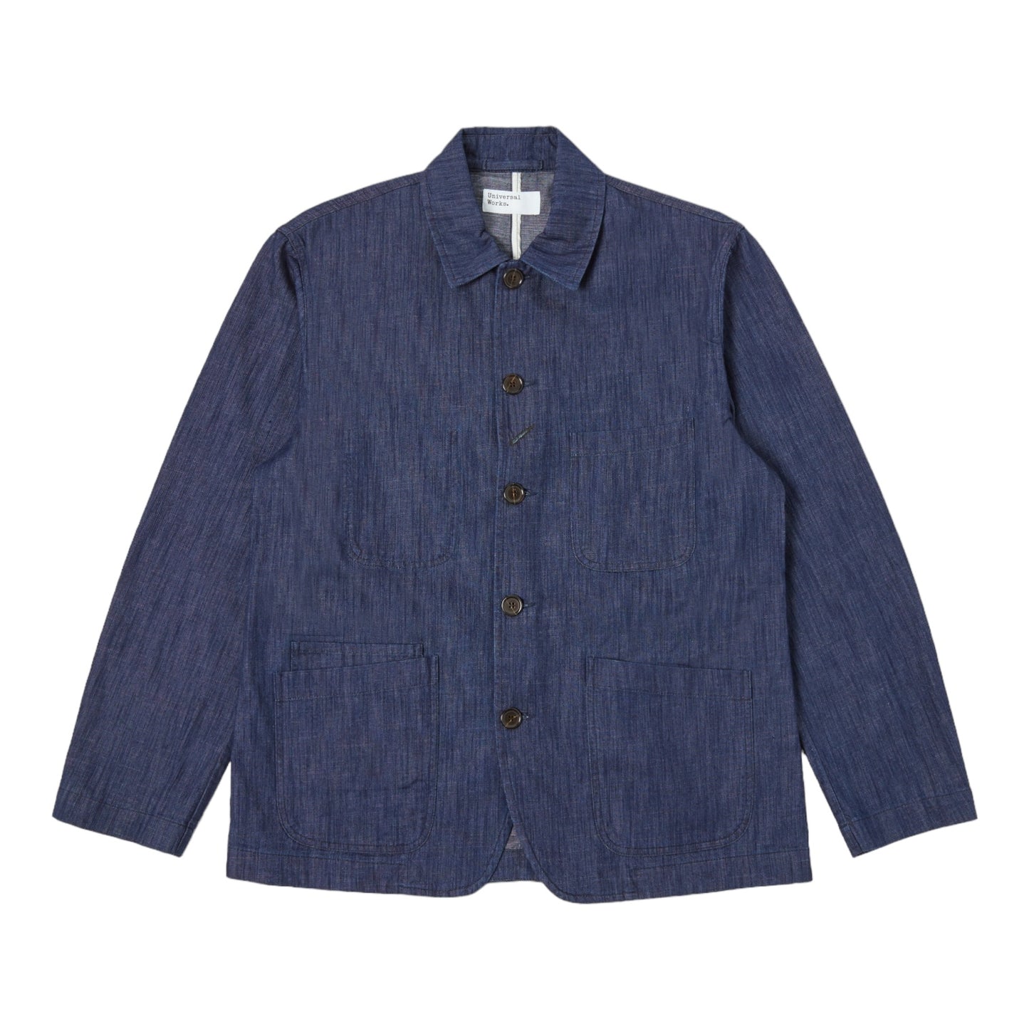 Universal Works Bakers Jacket In Indigo Atlantic Denim