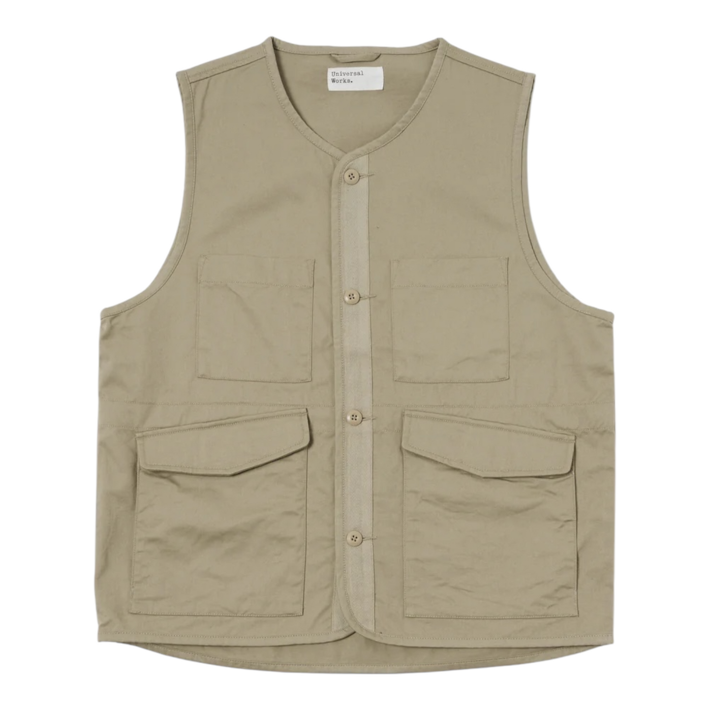 Universal Works 4 Pocket Gilet Stone
