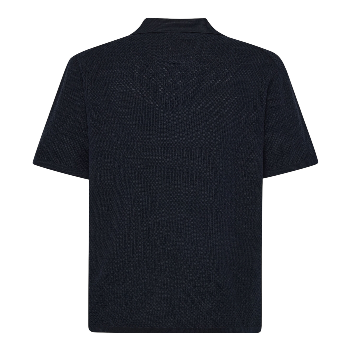 Knowledge Cotton Knitted Polo Night Sky