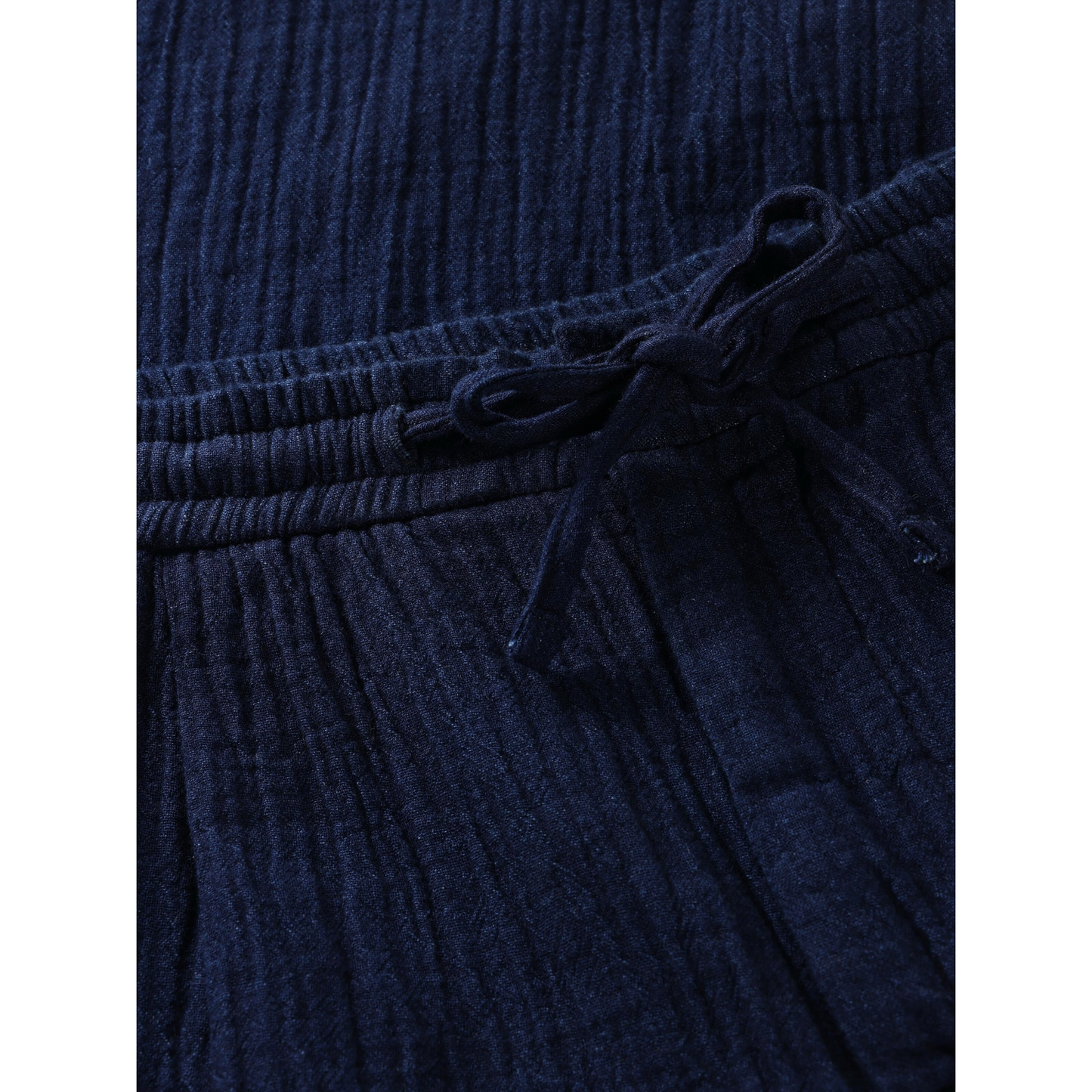 Knowledge Cotton Fig Loose Dobby Pants Indigo