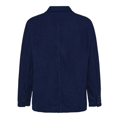 Knowledge Cotton Dobby Blazer Indigo