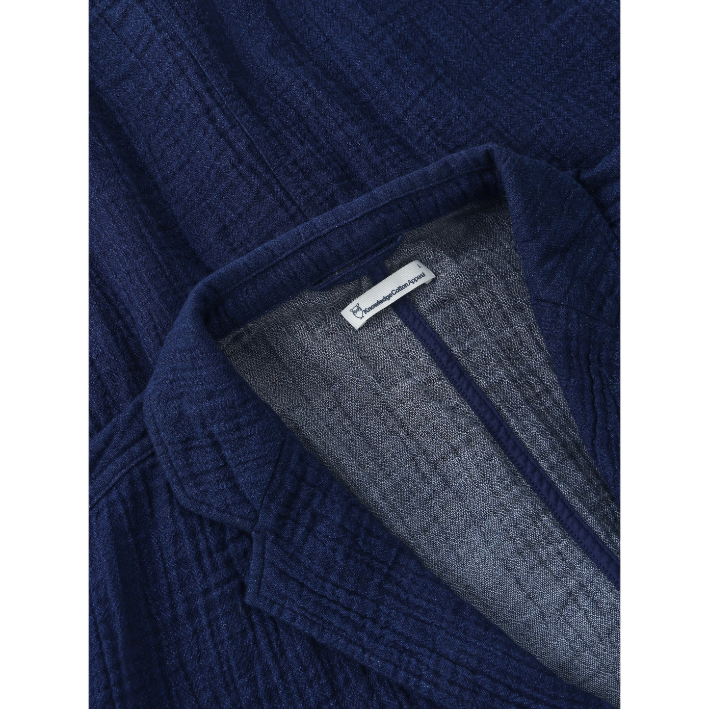 Knowledge Cotton Dobby Blazer Indigo