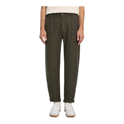 ROTHOLZ EVERYDAY FLANNEL PANT ORGANIC COTTON MOSS GREEN