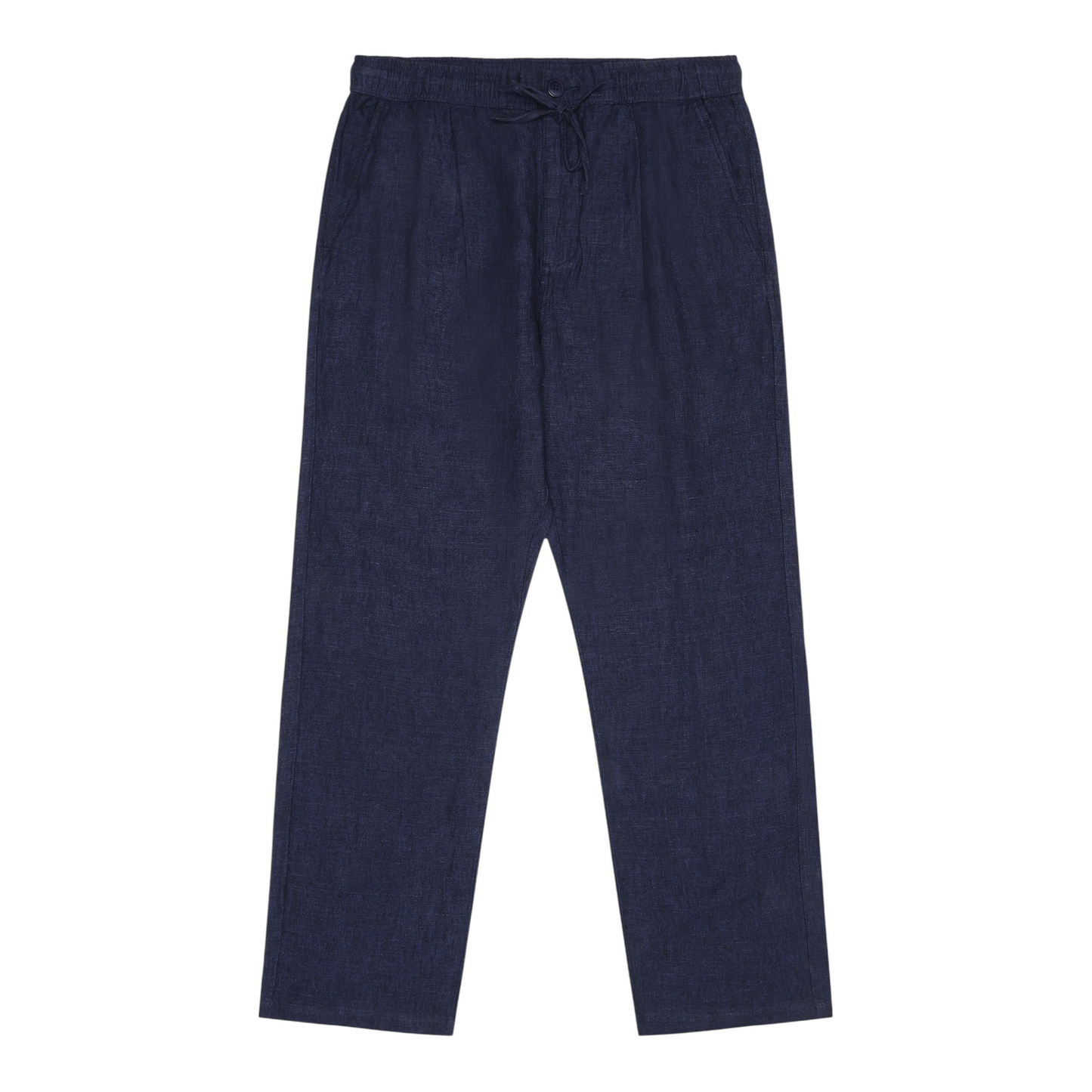 Knowledge Cotton Fig Loose Linen Pants Total Eclipse