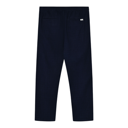 Knowledge Cotton Fig Loose Dobby Pants Indigo