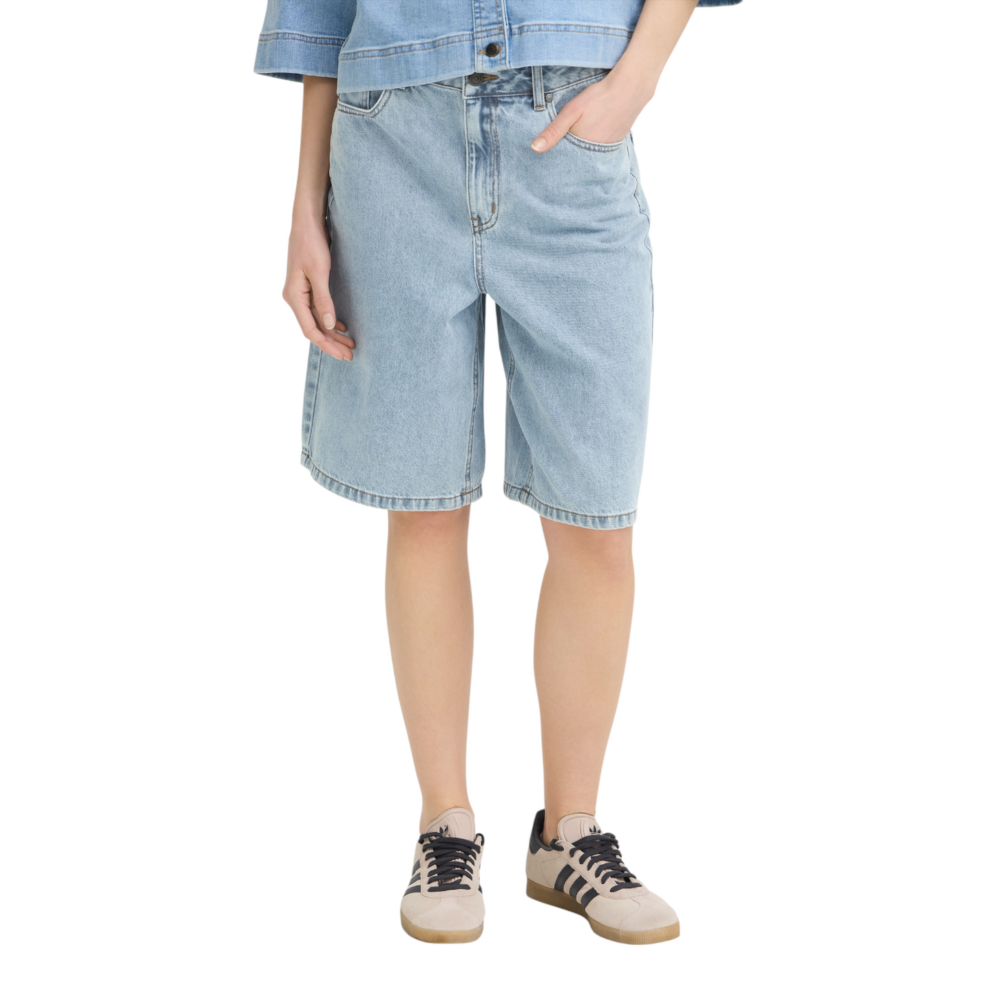 Pulz Jeans Bridget Short Light Blue Denim