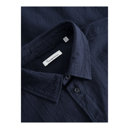 Knowledge Cotton Loose fit Shirt Night Sky